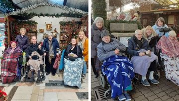 Boston care home Residents enjoy winter wonderland